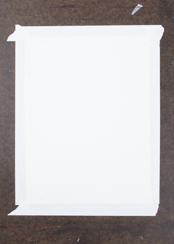 Ephemera Painting - taping down your paper